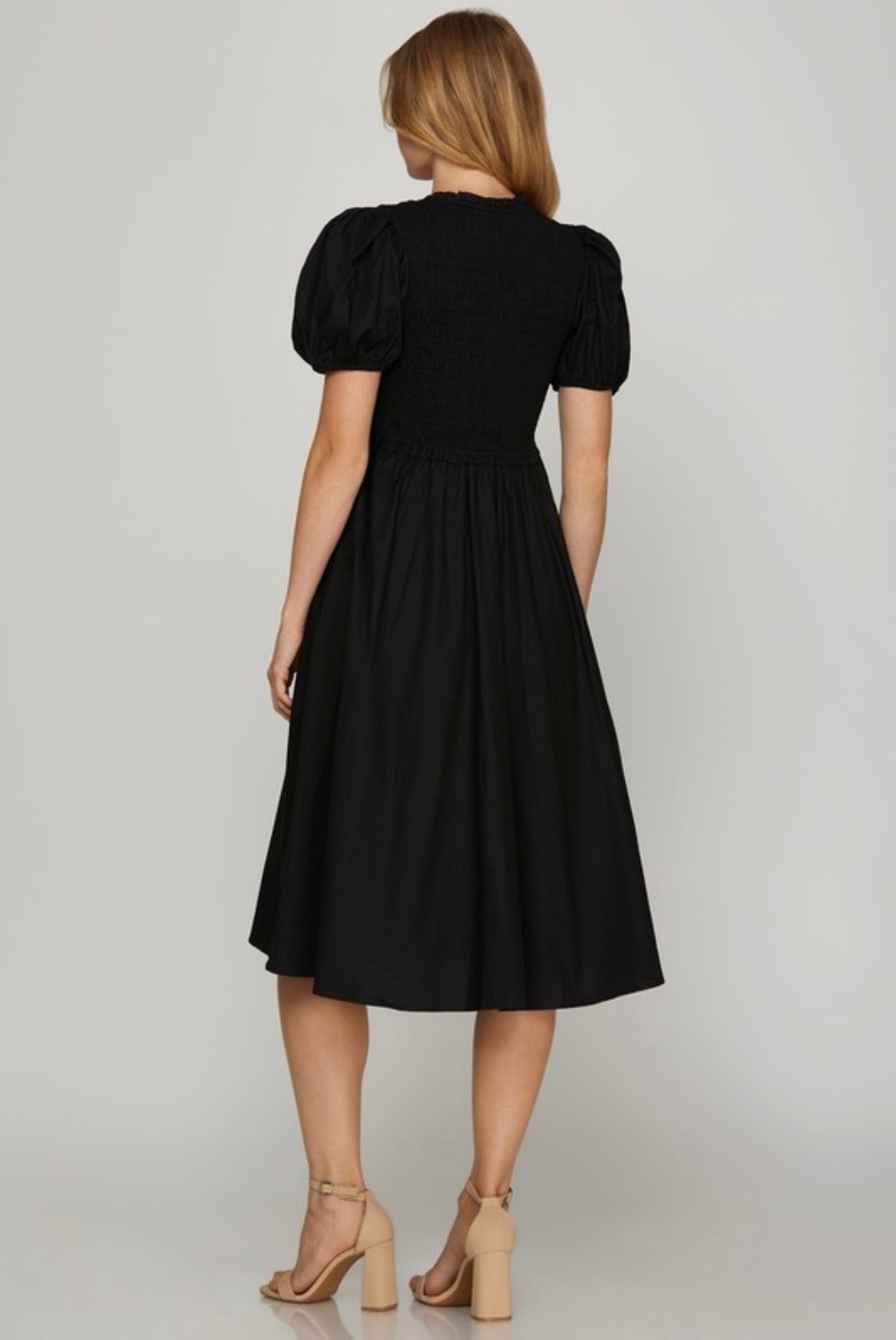 Woven Midi Bow Dress