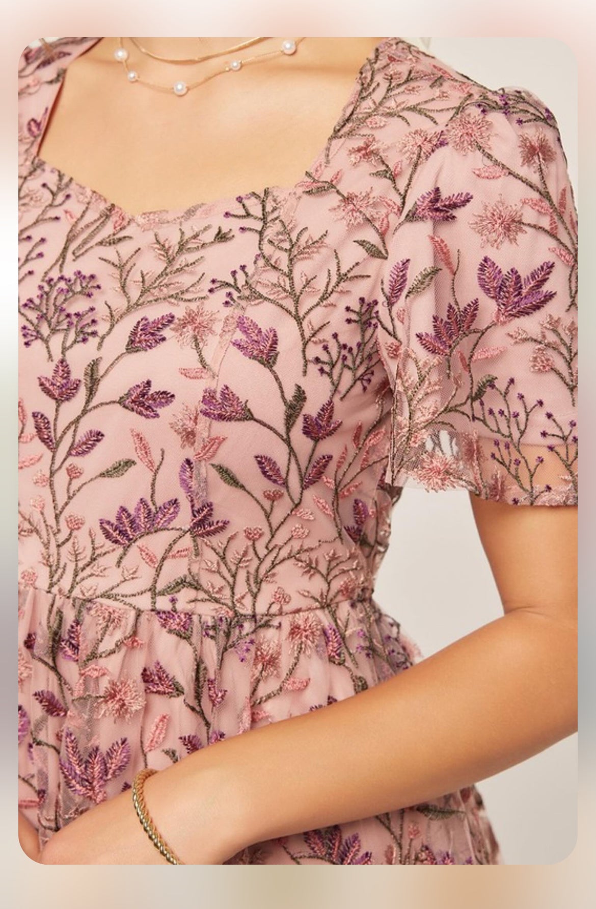 Floral Embroidered Dress